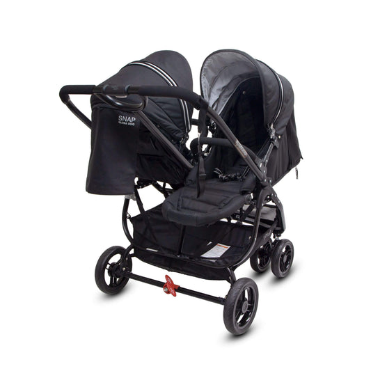 Valco Baby Snap Ultra Duo – Coal Black (Rear Angled View)
