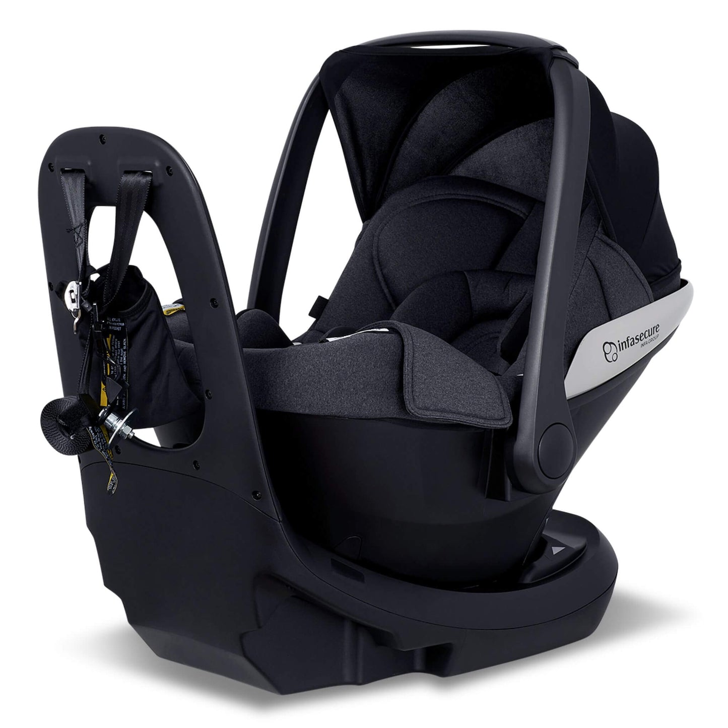 InfaSecure Cocoon Go Capsule attached to ISOFix-compatible base